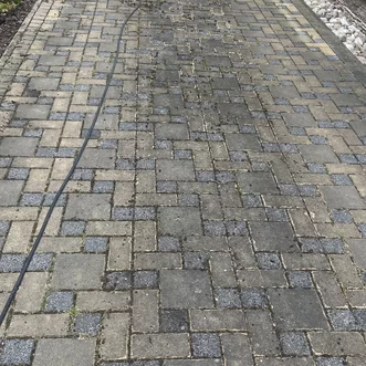 čistenie zámkovej dlažby od machu